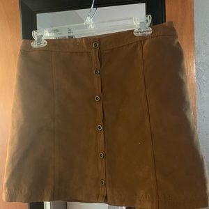 Brown Hollister Button Down Skirt